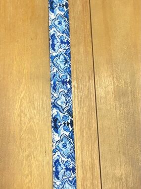 Ralph Lauren Blue Patterned Women's Fabric Belt